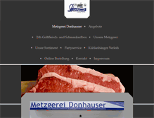 Tablet Screenshot of metzgerei-donhauser.de